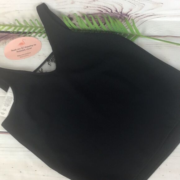 Cooper & Ella Black Crepe Lace Trim Tank Top - Picture 4 of 7